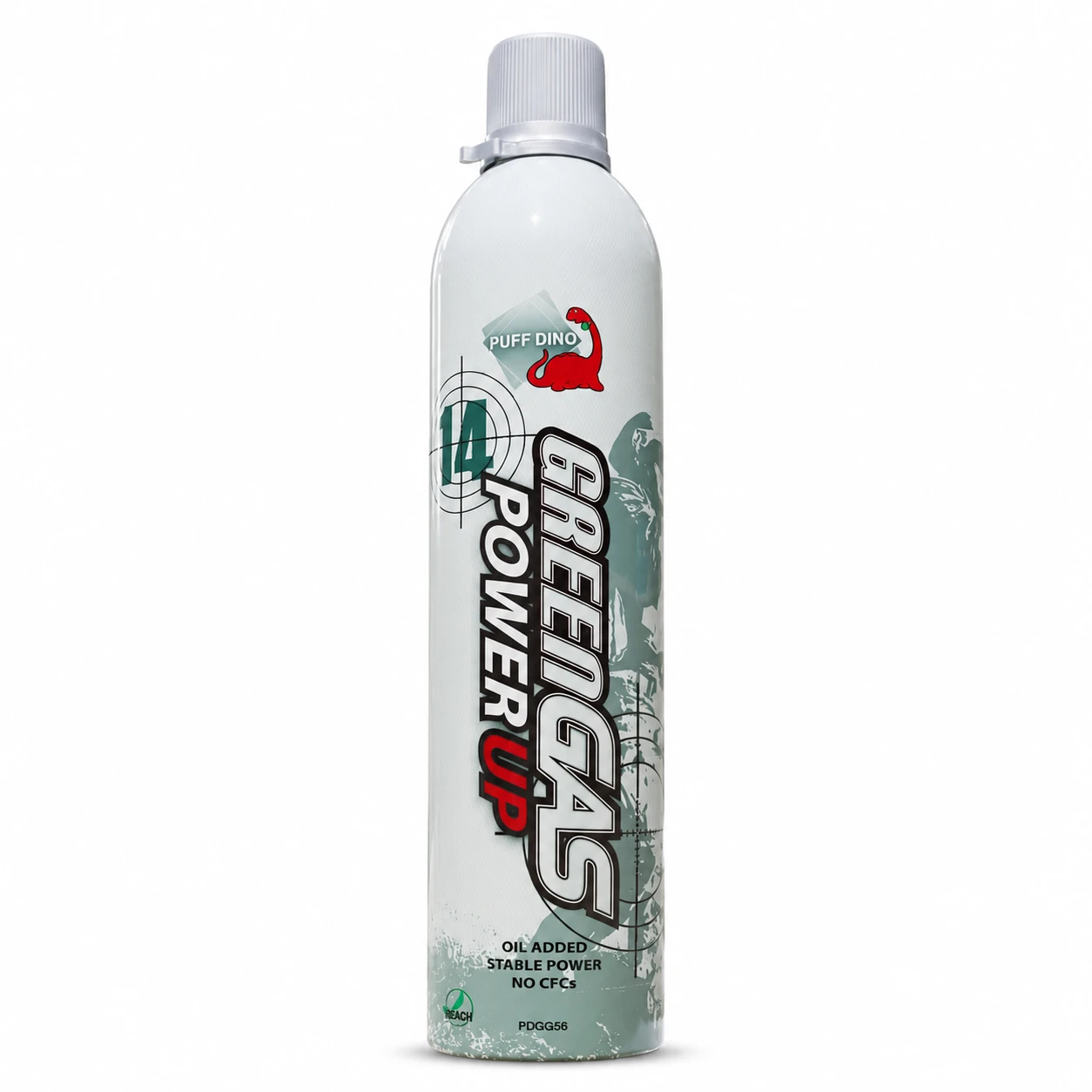 Puff Dino Green Gas Power Up +14 1100ml Original | Gas Airsoft GBB GBBR High Power Premium