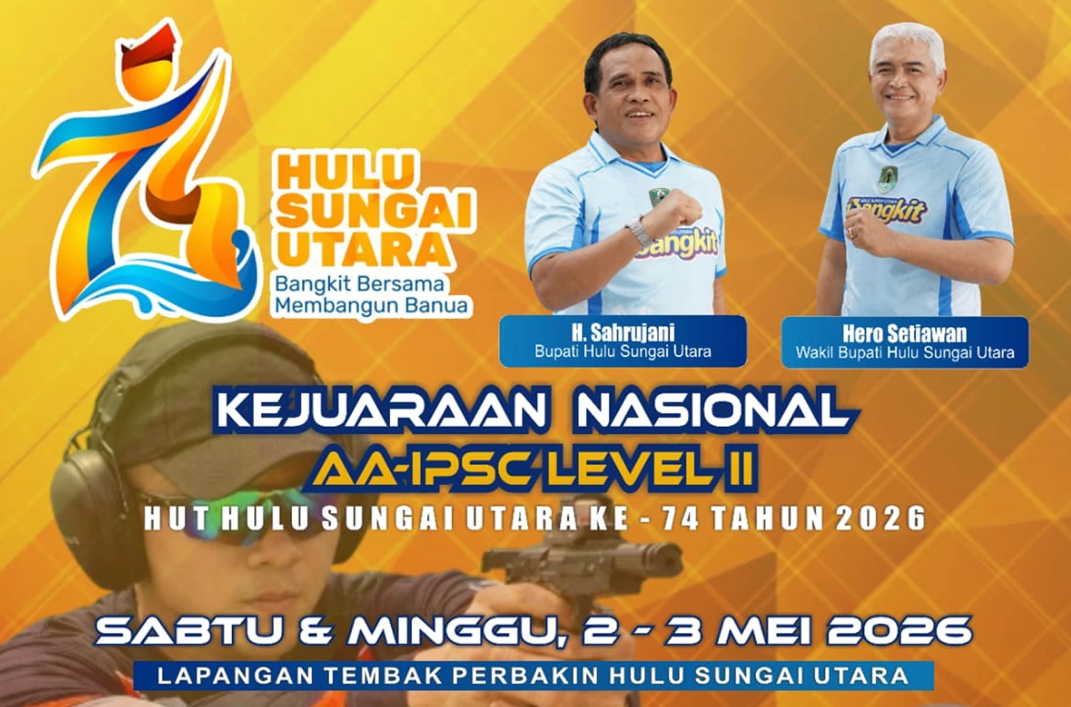 Kejuaraan Nasional AA-IPSC Level 2 HUT Hulu Sungai Utara ke-74 Tahun 2026 Siap Digelar