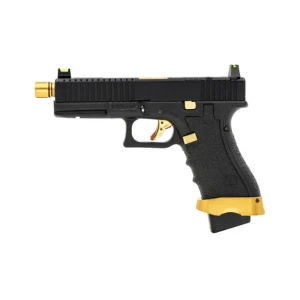 Vorsk EU17 Tactical Gas Airsoft Pistol in Black & Gold