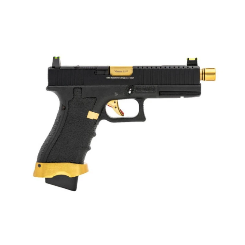 Vorsk EU17 Tactical Gas Airsoft Pistol in Black & Gold